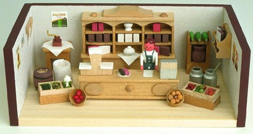 Miniaturstübchen Tante Emma Laden Miniaturstube Seiffen 11cm Erzgebirge NEU