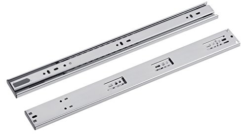 Metafranc Kugelpräzisionsvollauszug - 400 mm Länge - 35 kg Tragkraft - Soft-Close Dämpfung - Leichtes Laufverhalten - Seitenwandführung / Rollenauszug / Schubladenauszug / Schubladenschienen / 380939