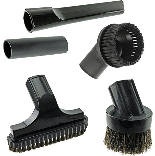 SPARES2GO Mini Crevice Stair & Round Brush Tool Kit for Shopvac Vacuum Cleaners (32mm)