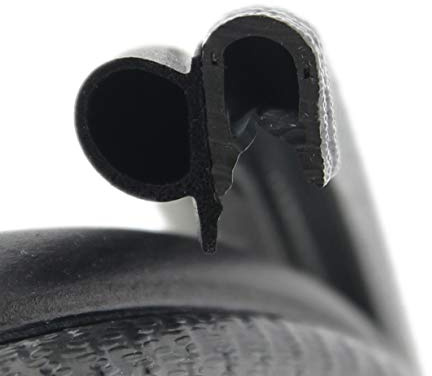 SMI-Dichtungsprofil DS11 für 1-4mm PVC mit Stahleinlage/EPDM Moosgummi selbstklemmend ohne Kleber - Kantenschutz mit Dichtung seitlich, Kantenschutzdichtprofil für Auto, Kofferraum (3 m)