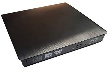 HIOD Unidad óptica Externo BLU-Ray Unidad de CD USB 3.0 CD/DVD +/- RW Quemador Reescritor Soporte 4k para Windows/Mac OS,Black