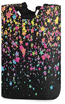 Mnsruu Panier à Linge Pliable avec poignée Motif étoiles colorées