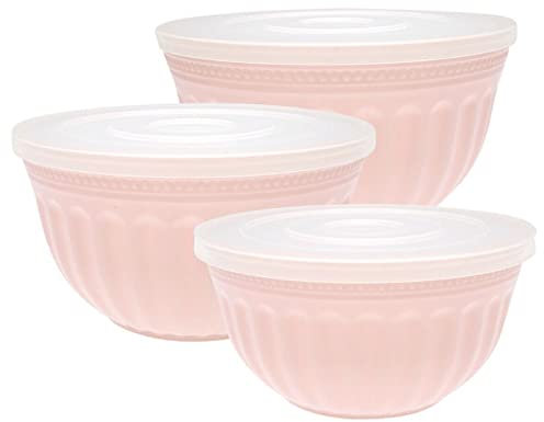 GreenGate Bowl with lid Alice Pale pink Set of 3