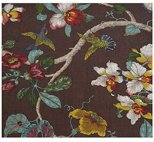 NAKAN Polsterstoff In Leinenoptik 140cm Breit Polyester Bedruckter Floralstoff für Sofa-Stuhlkissen, Möbelstücke, Heimwerkerarbeiten(Color:4,Size:2m)