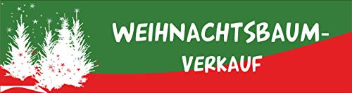 Melis-Folienwerkstatt Banner Weihnachtsbaum Tannenbaum Weihnachts-Baum – 300x80cm – P00006-004