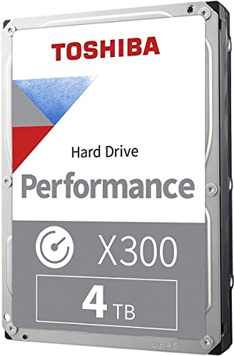 Toshiba Disco Duro Interno X300 de 4 TB para Rendimiento y Juegos de 3.5 Pulgadas - CMR SATA 6 GB/s 7200 RPM 256 MB de caché - HDWR440XZSTA