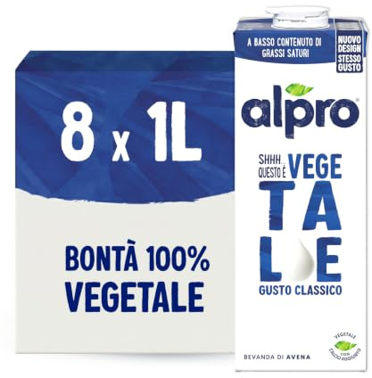 Alpro Bebida de Avena 100% Vegetal - THIS IS NOT M*LK Clásica - Pack de 8 x 1L