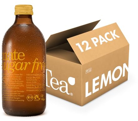 Charitea - Mate Ginger Sugarfree - Fairer Eistee mit besten Bio Zutaten - Leckeres Erfrischungsgetränk in Glas Flasche - Biologisch angebauter Tee (12 x 330ml)