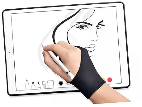 Operitacx 2stücke Zwei-finger-zeichenhandschuhe Für Tablet Künstlerhandschuhe Zum Skizzieren Und Malen Superdünn Und Atmungsaktiv Für Grafiktablett Stiftdisplay Und Leuchtkasten Geeignet s s