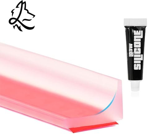 Guarnizione porta doccia in silicone adesivo con tubo di silicone per tenuta per vasca da bagno, bagno in comune, guarnizione porta doccia, davanzale doccia (trasparente, 1, metri)