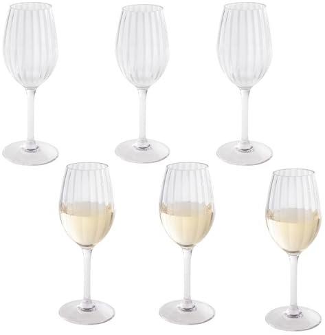 Buddy´s Bar Buddy's Bar - Set di 6 bicchieri da vino bianco in plastica Tritan, diametro 8 cm, altezza: 21,5 cm, 320 ml, 66197