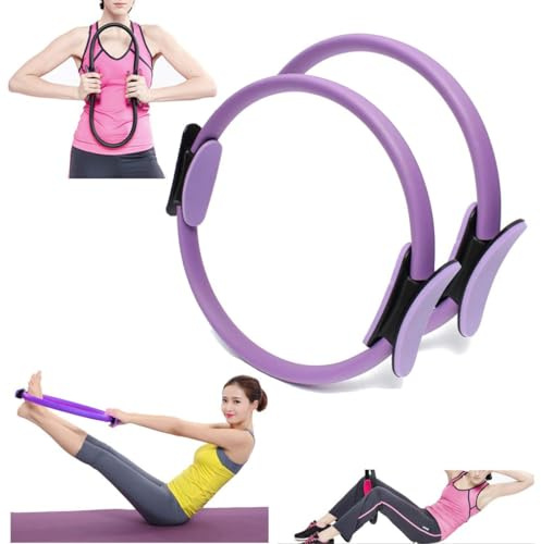 Ziyaeru Professioneller Fitness-Ring, Pilates-Stil, magischer Yoga-Ring, langlebig, Pilates-Fitness-Kreis, Yoga-Zubehör, Fitnessstudio, Workout, Trainingswerkzeug, Widerstandskreis für Zuhause,