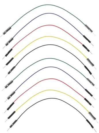 Jumper Wires By Keple Male to Male Cables 15cm – (Pack of 10) M2M Breadboard Jumper wire Compatible with Arduino & Dupont Connectors.