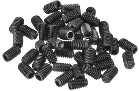 sourcing map Innensechskantschrauben, 50 Stück, M4 x 0,7 mm, metrisch, Karbonstahl, Innensechskant, Gewindestift, für die Reparatur von kompakten Instrumenten, Maschinen und Geräten (schwarz)