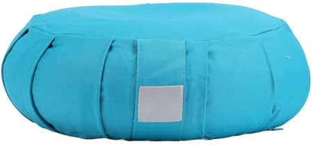 Fockety Cojín de meditación, Almohada Redonda para el Suelo de meditación con Funda extraíble y Lavable, cojín para Asiento en el Suelo para prácticas de meditación (Azul Zafiro)