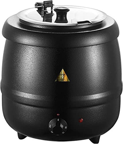 SmPinnaA Bollitore per Zuppa di Grado Commerciale da 10 Litri, Riscaldamento Elettrico Stufato di Curry Bollitore per Zuppa Scaldavivande Ristorante Buffet Forniture per Casa, Catering, RIS