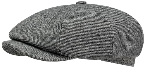 WEROR Schiebermütze Herren – Flatcap Schirmmütze Mütze mit Schirm - Wintermütze mit Steppfutter - Herbst/Winter – WEROR-436.1 (57, Grau)