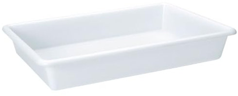 Tradineur - Bandeja Rectangular de hostelería - Fabricado en Polipropileno - Apta para microondas y lavavajillas - Capacidad de 13 litros - 8,5 x 54-39,5 cm - Color Blanco