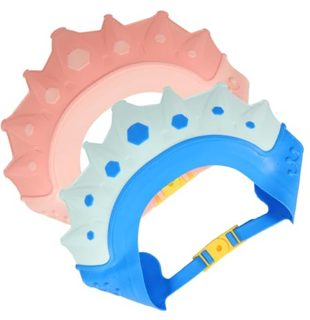 Toyvian Cuffia da Bagno per Bambino Bambina 2 Unitá Cappello Doccia Protettivo in Pp e Tpe per Proteggere Occhi e Orecchie Durante il Bagnetto di Bambino Bambina
