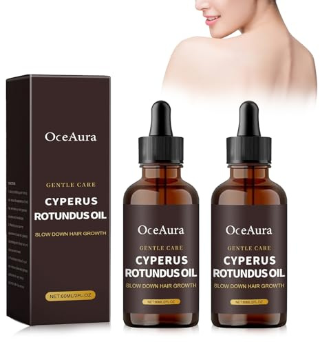 Cyperus Rotundus Oil 2 PCS,Gentle Organic Cyprus Rotundus Oil for All Skin Types for Hair Removal Reduce Unwanted Body Hair, Moisturizing and Nourishing