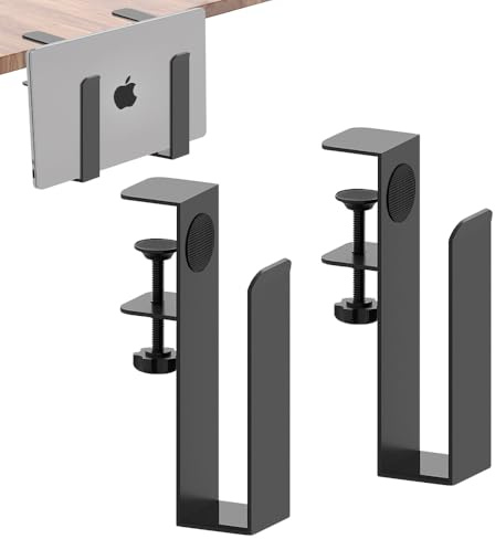 Mineup Soporte De Montaje Lateral Ajustable para Portátil, Soporte De Escritorio Colgante De Metal para Portátiles, Soporte Lateral del Ordenador Portátil, Soporte De Ordenador Portátil Metal