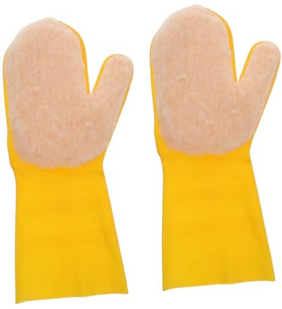BESTonZON 2pcs Pool Cleaning Gloves Swimming Scrub Mitt Gloves Latex Cleaner for Hot Tubs Spa Use