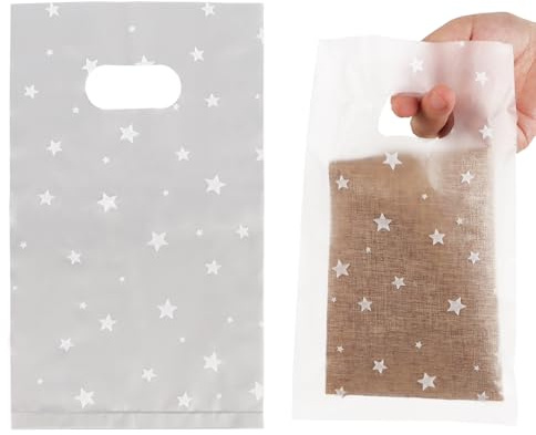 50 Stk Weihnachten Geschenkbeutel Weihnachtstüten Süßigkeiten Weihnachtsgeschenkbeutel Geschenktüten Säckchen Plastik Süßigkeitentasche Adventskalender Taschen Partytüten mitgebsel Geschenk Party