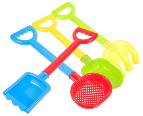 POPETPOP 4pièces Set De Mini Pelles De Sable Colorées Plastique Léger Jouets De Plage Extérieurs pour Garçon Fille Pelles Drôles Et Durables pour Creuser Et Jouer Le Sable pour Fête Plein