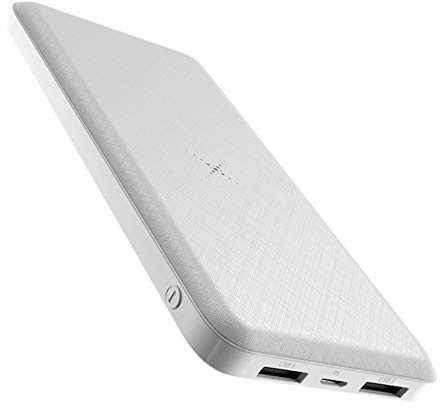 Power Bank,PowerBank Qi Wireless 10000mAh Fast Qi Portable Quick Charger External Battery Pack with Dual USB and LED Indicator Compatible with Qi Enabled Smartphones Devices