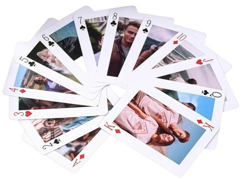 Individuelle Spielkarten – Personalisierte Spielkarten mit Foto oder Text, individuelles Kartendeck zum Beschriften, anpassbare Pokerkarten für Haustier, Jahrestag, Business-Logo