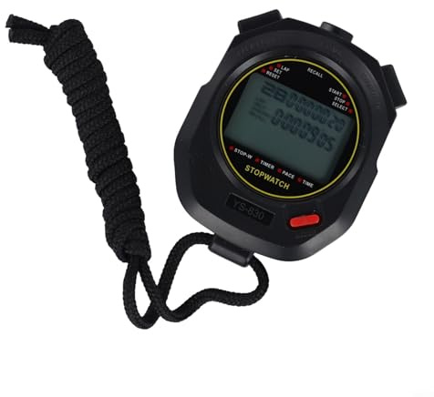 Gdfnmogo Digitale Stoppuhr mit Hintergrundbeleuchtung, 100 Rundenspeicher, Sport-Timer für Laufen, Schwimmen, Training, Multifunktions-Fitnessuhr mit Metronom C