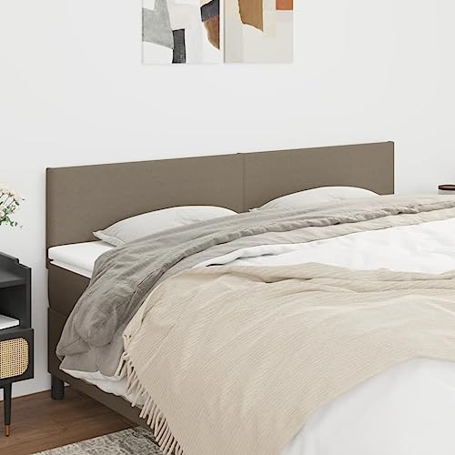 zylophax Kopfteil Taupe aus Stoff 180x5x78/88 cm, höhenverstellbar mit Holzrahmen, Polsterung für Schlafzimmerbett, Rückenlehne und Wandkissen, Moderne Stütze zum Anlehnen und Lesen