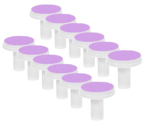 Toyvian 12pcs Limes à Ongles pour Bébé Tampons de Ponçage en Papier Abrasif et Plastique, Outil à Ongles pour Bébé Solide et Sûr, pour Anniversaire ou Shower