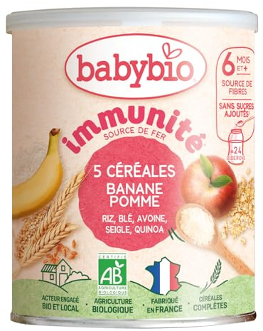 Babybio - Céréales bébé quinoa 3 fruits +6 mois 220gr