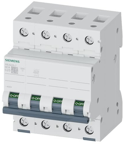 Siemens 5sl6 – Automatischer Leitungsschutzschalter 400 V 6 kA 4pol C 25 A