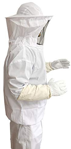 Xgunion Tuta professionale da apicoltore (giacca, pantaloni, guanti)