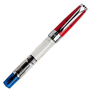 TWSBI Diamond M7446070 Füllfederhalter 580 RBT, Transparent, Blau/Rot, M