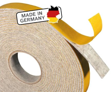 The Felt Store Filzband selbstklebend 15 mm breit, 2 mm dick, 6 m lang, grau - vielseitiger Filzstreifen, Klebefilz Ideal als Dichtungsband für Fenster und Türen oder als Klapperschutz