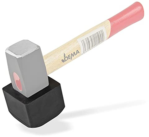 DEMA Ersatzgummi für Pflasterhammer 1500 g Ersatz-Gummiaufsatz, Fäustel, Gummihammer für Pflasterarbeiten, Werkstatt, Handwerk, Heimwerker, Straßenbau, Reparatur, Material Gummi, Gewicht 390g