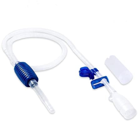 Limpiador de grava de sifón para acuario, cambiador de agua rápido con abrazadera de control de flujo. Herramienta de limpieza con bomba manual, aspiradora de acuario para drenar el agua rápidamente.