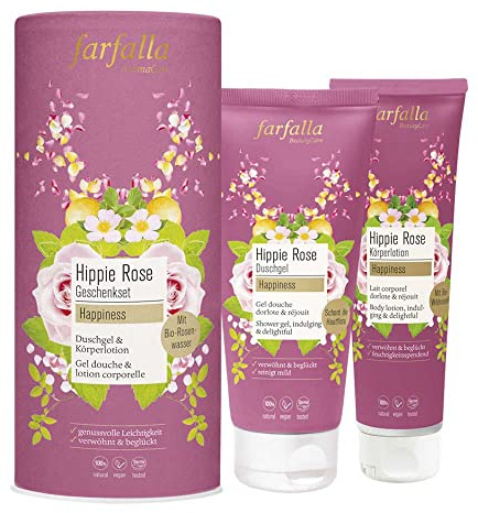 Farfalla Geschenkset, Hippie Rose, Duschgel, Körperlotion