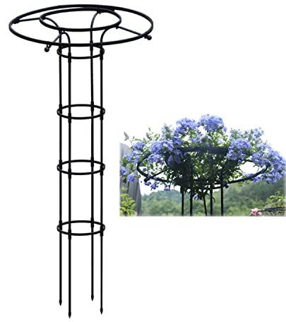 RADAAB Rankhilfe Obelisk Garten Trellis Ranksäule 90cm 120cm 150cm 180cm 210cm hohe Rankobelisk Rankgitter für Klettern Reben und Blumen Ständer, schwarz grüne leichte Pflanze Turm (Size : 150cm/5ft)