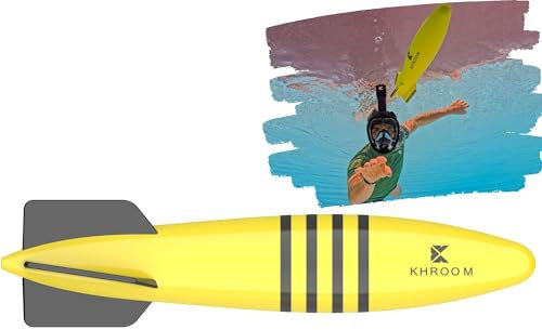 Khroom Torpedo | Pool Spielzeug für Kinder & Erwachsene | Tauchspielzeug für Schwimmbad & Urlaub | Unterwasser Torpedo Gleiter | Alternative zu Tauchringen