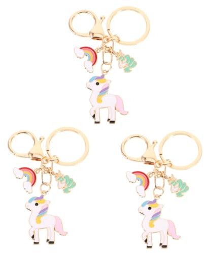 SAFIGLE 3stücke Süßer Einhorn Schlüsselanhänger Niedlicher Taschenanhänger Für Autoschlüssel Und Handtaschen Als Für Freundschaft