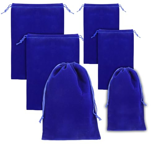Bolsas de almacenamiento de juguetes para adultos, 6 bolsas de terciopelo azul con cordón, bolsas organizadoras de juguetes ajustables plegables para mujeres y hombres, juguetes, ropa interior