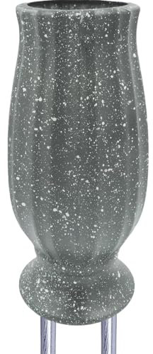 Vaso per cimitero per decorazioni tombali, supporti per fiori per vasi da cimitero con punte in metallo e tappo di scarico, decorazioni per tombe per cimitero, ideale per onorare la perdita dei propri