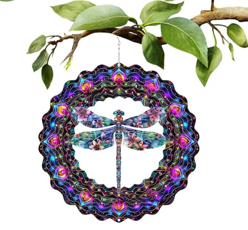 Molinillo de viento – Molinillo de viento colgante al aire libre | Esculturas artísticas para decoración del hogar para patio, césped, mamá, abuela, esposa, cumpleaños, vacaciones