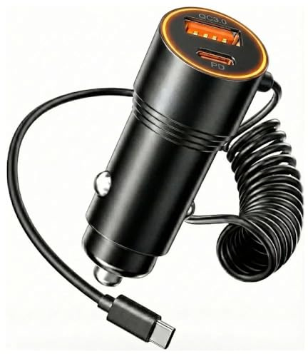 acce2s Chargeur Auto Rapide pour Xiaomi 15T Pro 15 Ultra 14T 17 Max 17 14 13T 13 12 Lite 12T 11T 66W 2 Ports USB Cable étirable