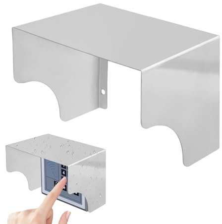 Cubierta impermeable de acero inoxidable, protección eficaz para interruptores y enchufes al aire libre (125 mm)