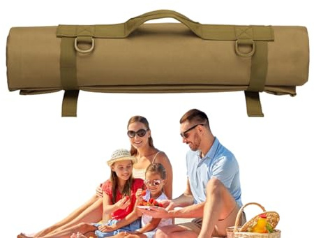 Coperta da picnic impermeabile, coperta da picnic all'aperto, impermeabile e anti-sabbia compatta con maniglia per spiaggia viaggi all'aperto famiglia
